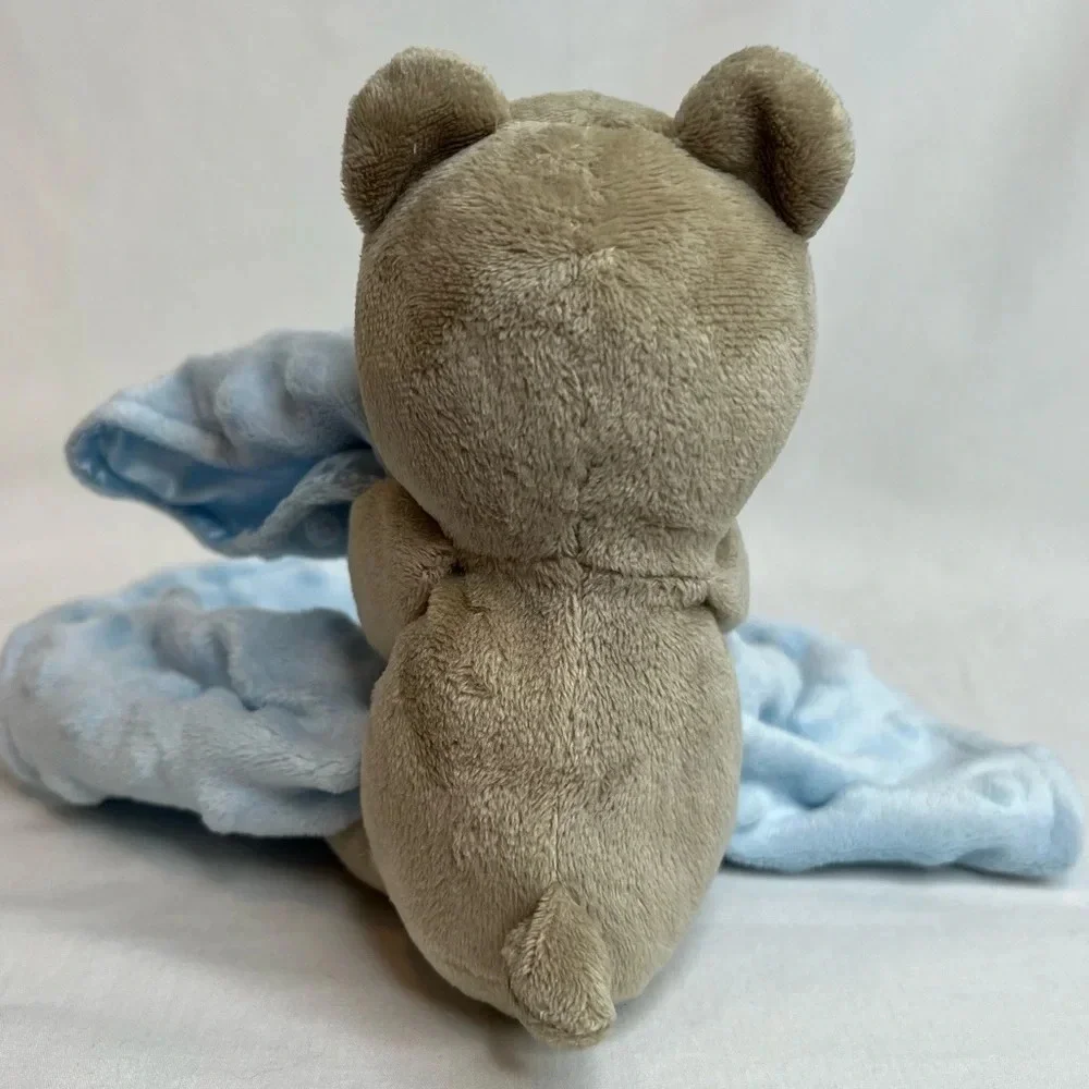 Carter’s Child of Mine‎ Teddy Bear Blue Plush Satin Baby Lovey.